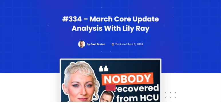 #334 - March Core Update Analysis with Lily Ray