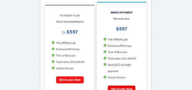 The Affiliate Lab Pricing