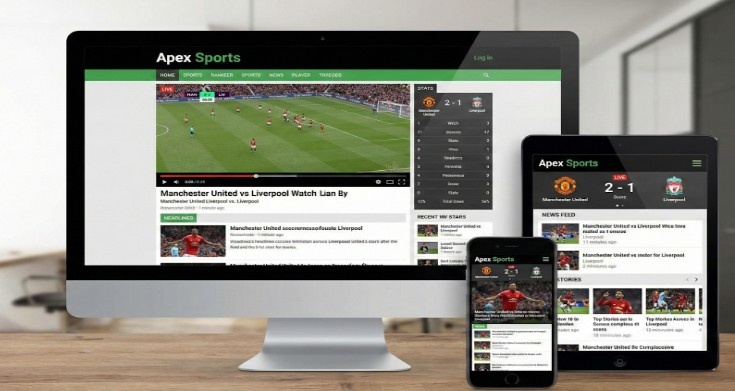 Responsive sports website design